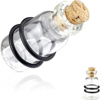 Piercing Šperky4U Skleněný plug do ucha - lahvička - PL01209-12