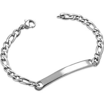 Náramek Šperky4U Dámský ocelový náramek s destičkou, délka 14 cm - OPA1107