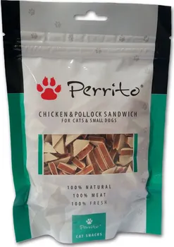 Pamlsek pro kočku Perrito Chicken & Pollock Sandwich for Cats 100 g