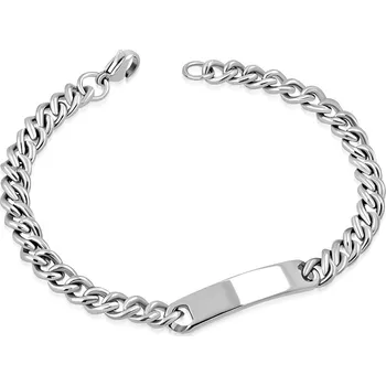 Náramek Šperky4U Dámský ocelový náramek s destičkou, délka 18 cm - OPA1135