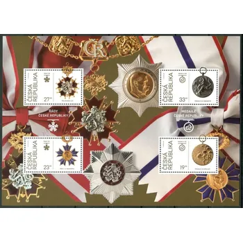 Poštovní známka Česká pošta (2018) MiNr. 1001 - 1004 **- Česká republika - PL - Řády a medaile
