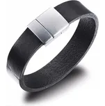 Šperky4U Kožený náramek černý - NR1094