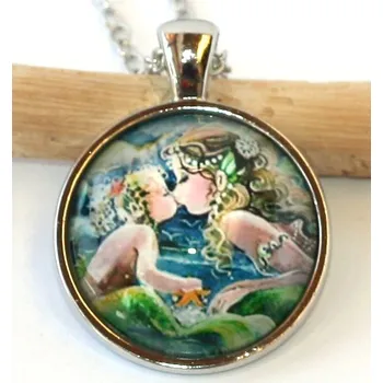 Řetízek Řetízek Fashion Jewerly - Amulet Mořská víla, Maminka líbá dítě, Láska 2191