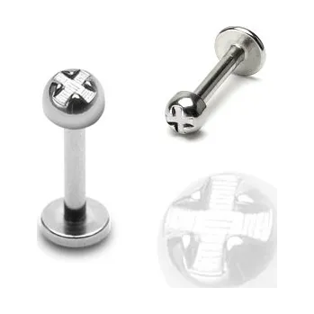 Piercing Šperky4U Piercing do brady - labreta - šroubek - LB01128