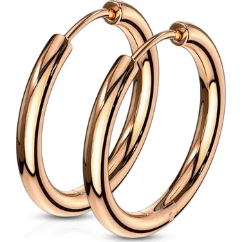 Náušnice Šperky4U Zlacené ocelové náušnice - kruhy 19 mm - OPN1119R-19