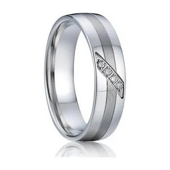 Prsten 7AE AN1004 Dámský snubní prsten se zirkony - velikost 56 - AN1004-D-56