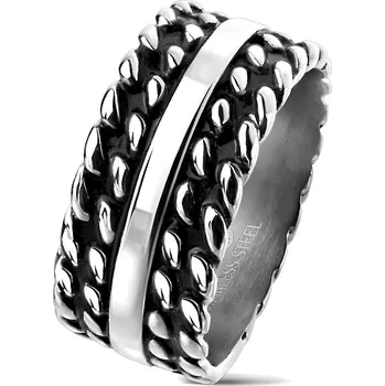 Prsten Šperky4U Pánský ocelový prsten - velikost 68 - OPR1719-68