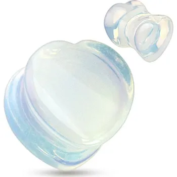 Piercing Šperky4U Plug do ucha srdce - opalit - PL01188-08