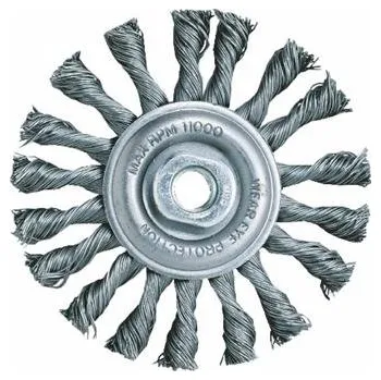 Brusný kotouč DeWALT DT3502 Drátěný kartáč talířový s kroucenými uzly pro úhlové brusky, 115 mm