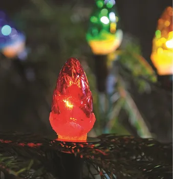 Vánoční dekorace Exihand Cone vánoční řetěz 12 žárovek barevná