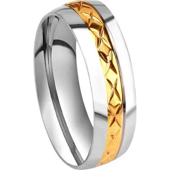 Prsten Šperky4U Ocelový prsten, šíře 6 mm - velikost 50 - OPR0034-D-50