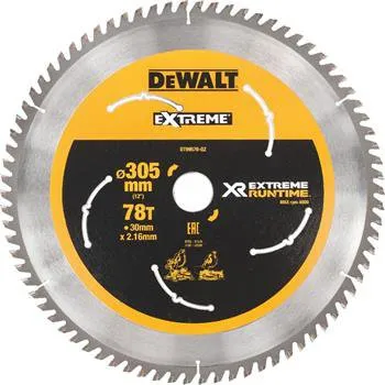 Pilový kotouč DeWALT DT99576 pilový kotouč XR FLEXVOLT pro pokosové AKU pily, 305 X 30 mm, 78 zubů