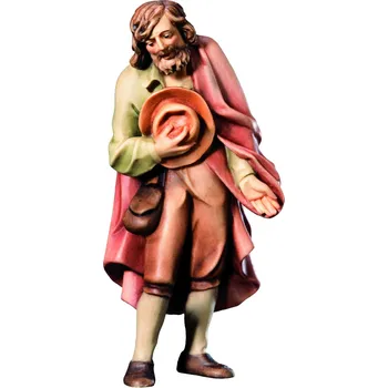 Vánoční dekorace Ornatis Poutník s kloboukem Provedení: Malované, Velikost stojících figur dospělých postav: 7 cm Dřevěná vyřezávaná soška poutníka s kloboukem