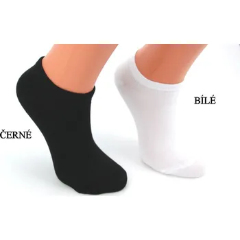 Dámské ponožky Kotníčkové bambusové ponožky s ionty stříbra - vel. 43 - 45 bílá