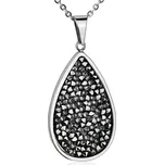 NUBIS® Ocelový náhrdelník s krystaly Crystals from Swarovski®, GREY METALISEÉ - LV5004-GME