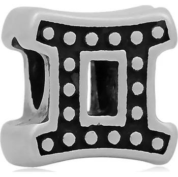 Přívěsek Šperky4U Navlékací ocelový přívěšek korálek - znamení blíženci - K0012-06