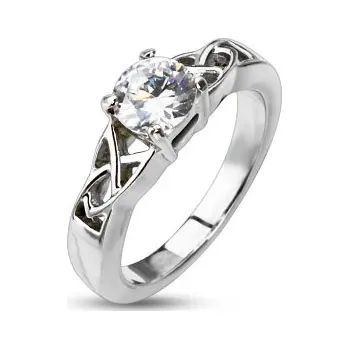 Prsten Šperky4U Dámský ocelový prsten - velikost 49 - OPR1252-49