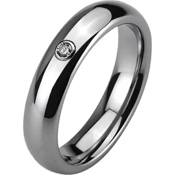 Prsten NUBIS® NWF1025 Dámský snubní prsten wolfram, zirkon - velikost 58 - NWF1025-4-Zr-58