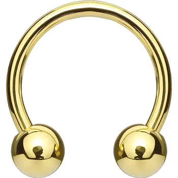 Piercing Šperky4U Piercing podkova, barva žluté zlato - PV1001GD-161044