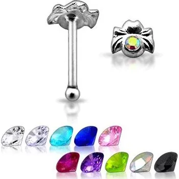 Piercing Šperky4U Stříbrný piercing do nosu - pavouček - N01041-A