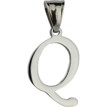 Přívěsek Šperky4U Ocelový přívěšek - písmeno - iniciála Q - OPP1376