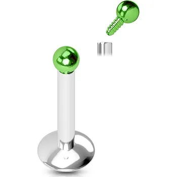 Piercing Šperky4U Piercing do brady, zelená kulička - LB01082G-1208