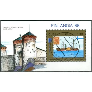Poštovní známka (1988) MiNr. 3190 - Block 105 - O - Kuba - Mezinárodní výstava poštovních známek FINLANDIA '88, Helsinki