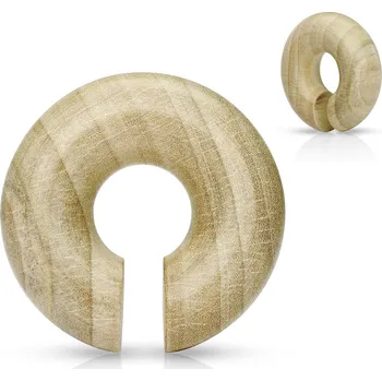 Piercing Šperky4U Dřevěný kruh Crocodile wood - PL01208-08