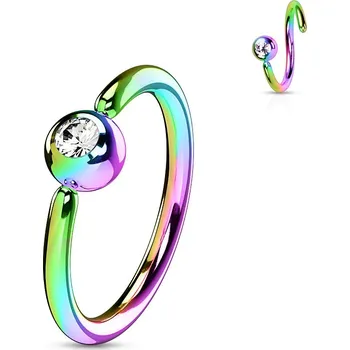 Piercing Šperky4U Piercing - duhový kruh, kulička 3 mm - K1020-10083