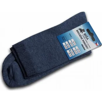 Pánské ponožky Bavlněné ponožky - modrý melír hladká Velikost: 24-25