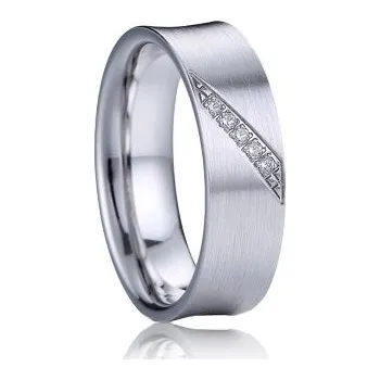 Prsten 7AE AN1032 Dámský snubní prsten se zirkony stříbro AG925 - velikost 56 - AN1032-D-56