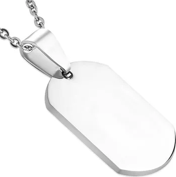 Přívěsek Šperky4U Ocelový přívěšek - destička ovál 18 x 28 mm - DR1064