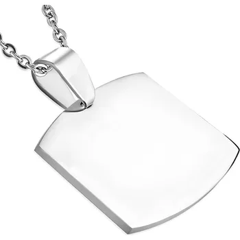 Přívěsek Šperky4U Ocelový přívěšek - destička vojenská známka 23 x 33 mm - DR1065