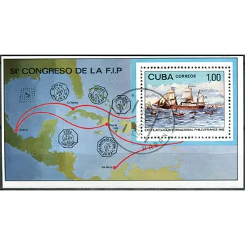 Poštovní známka (1982) MiNr. 2665 - Block 72 - O - Kuba - Mezinárodní výstava poštovních známek PHILEXFRANCE '82, Paříž