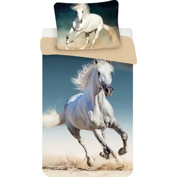 Povlečení Jerry Fabrics Kůň 03 140 x 200, 70 x 90 cm zipový uzávěr