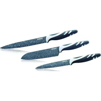 Kuchyňský nůž Banquet Granite sada nožů s nepřilnavým povrchem 3 ks šedá