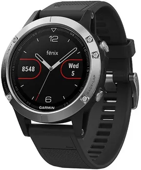 Chytré hodinky Garmin Fénix 5 Silver Optic Black band