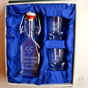 Pískovaná sada Butylka 55let 0,1l