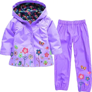 Nepromokavé kalhoty s bundou Věk: 4T, Motiv: 4 fialová