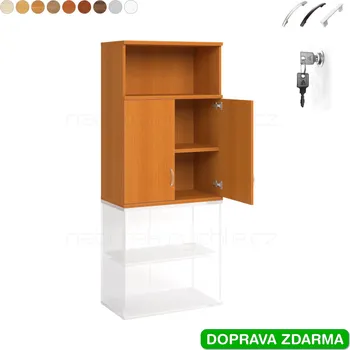 Policová skříň SZ 3 80 02 H Hobis Strong - Skříň uzamykatelná horní, dveře plné, nika