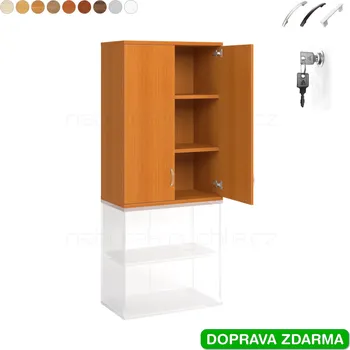 Policová skříň SZ 3 80 01 H Hobis Strong - Skříň uzamykatelná horní, dveře plné