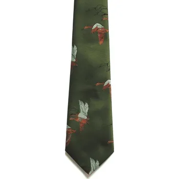 Kravata HEDVA ČESKÝ BROKÁT Kravata PESh 9 cm myslivecká DIVOKÁ HUSA č.47