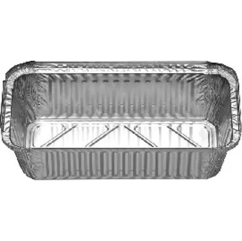 Jednorázové nádobí Hliníková miska / vanička ALU zapékací hranatá 910 ml (100 ks)