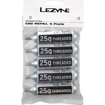 pumpička Set 5 kusů bombiček Lezyne CO2 25g závitové 5-Pack