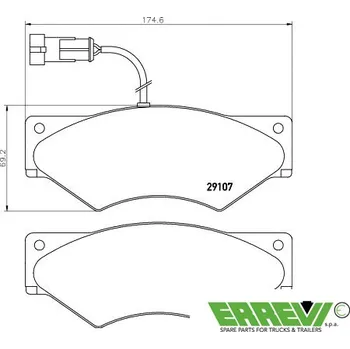 Brzdový komplet Brzdové destičky Iveco Daily II - přední