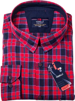 Pánská košile Tonelli 110962 červenomodrá 5XL