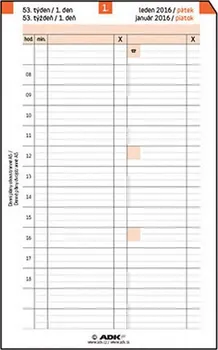 Náplň do diáře ADK náplň do diáře denní plán oboustranný A6 2019