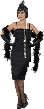 Karnevalový kostým Smiffys Černé šaty s třásněmi 30. léta L