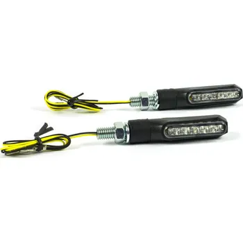Osvětlení pro motocykl Univerzální led blinkry PARTS EUROPE TURN SIGNAL černé s čirým objektivem- PÁR