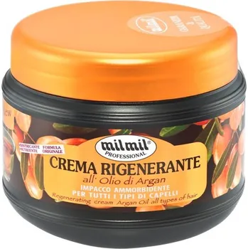 Vlasová regenerace Mil Mil Crema Rigenerante All Olio di Argan 500ml Regenerační krém s arganovým olejem